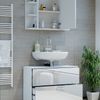 Badmöbel-Set Ilias Weiß Hochglanz 2 Teile, Unterschrank 80 cm Vicco Bild 5