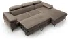 Vente-unique - SAMARA Sofa SamtStoff Schokoladenbraun - B 193 cm x H 75 cm x L 280 cm Bild 5