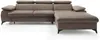 Vente-unique - SAMARA Sofa SamtStoff Schokoladenbraun - B 193 cm x H 75 cm x L 280 cm Bild 3