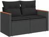 vidaXL Gartensofa-set mit Kissen 11 pcs Schwarz Poly-Rattan 3364949 Bild 5