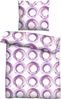 Traumhaft schlafen - Castell - Markenbettwäsche Mikrofaser Seersucker Bettwäsche 0260990 KREISE, viola, 1x 135x200 cm + 1x 80x80 cm Bild 2