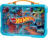 Klein Sammelkoffer Sammelvitrine für 54 Autos, mit leuchtendem Hot Wheels Logo Bild 3