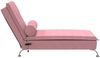 vidaXL Massage-Chaiselongue mit Nackenrolle Rosa Samt 379453 Bild 5