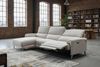 KAWOLA Sofa ADRIANA Ecksofa mit Relaxfunktion Stoff hellgrau Longchair links 99 x 163 x 280 cm Bild 2