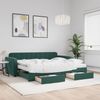 vidaXL Tagesbett Ausziehbar mit Schubladen Dunkelgrün 90x200 cm Samt 3197003 Bild 1
