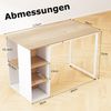 115 cm Computertisch moderner Home-Office-Schreibtisch mit 5 Aufbewahrungsfächern Schreibtisch Natur Bild 2