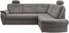 Ecksofa >Elli< Schlaffunktion, Stauraum, Kopfstützen, grau-braun - 264x92x180cm BxHxT Bild 4