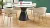 Vente-unique - ZAOVA Stuhl SamtStoff Beige - B 57 cm x H 76 cm x L 61 cm Bild 2
