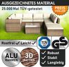 BRAST Gartenmöbel Lounge Sofa Couch Set Serenity Braun Poly-Rattan für 5 Personen Bild 3