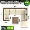BRAST Gartenmöbel Lounge Sofa Couch Set Serenity Braun Poly-Rattan für 5 Personen Bild 4