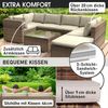 BRAST Gartenmöbel Lounge Sofa Couch Set Serenity Braun Poly-Rattan für 5 Personen Bild 5