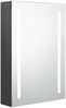 vidaXL LED-Bad-Spiegelschrank Grau 50x13x70 cm 326497 Bild 2