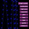 vidaXL LED-Lichtervorhang 3x3 m 300 LED Blau 8 Funktionen 328930 Bild 4