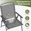 TLGREEN Klappstuhl Eisen-Gartenstuhl,Campingstuhl aus Texteline-Gewebe, (4 St), Bis 120kg,für Garten, Terrasse, Balkon und Camping Bild 3