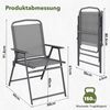 TLGREEN Klappstuhl Eisen-Gartenstuhl,Campingstuhl aus Texteline-Gewebe, (4 St), Bis 120kg,für Garten, Terrasse, Balkon und Camping Bild 2