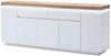 Sideboard >Lisa< in Weiß matt aus Massivholz - 200x81x40cm (BxHxT) Bild 3