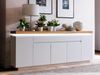 Sideboard >Lisa< in Weiß matt aus Massivholz - 200x81x40cm (BxHxT) Bild 1