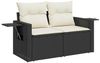 vidaXL 10-tlg. Garten-Sofagarnitur mit Kissen Schwarz Poly Rattan 3326537 Bild 5