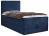 Boxspringbett Mollo Mini mit Bettkasten und Matratzentopper - Einzelbett mit Bonell-Matratze und Topper, Polsterbett in weichem Cordstoff, Bett, Schlafzimmer (Blau (Tilia 77), 100 x 200 cm) Bild 4