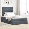 vidaXL Ottoman-Bett mit Matratzen Dunkelgrau 120x190 cm Samt 3313602 Bild 3