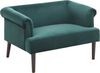 ATLANTIC Home Collection Loveseat Bigsessel Sessel Sofa 1,5-Sitzer Charlie Samt Grün Bild 3