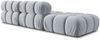 Micadoni Modulares Sofa Bellis 4-Sitzer Links Samt Bluvel Hellblau Bild 4