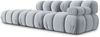 Micadoni Modulares Sofa Bellis 4-Sitzer Links Samt Bluvel Hellblau Bild 2