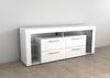 FMD Möbel - VIBIO 3 - TV/Hifi Lowboard - melaminharzbeschichtete Spanplatte - weiß Edelglanz/Hgl weiß - 180 x 72,7 x 41,3cm Bild 2