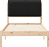 vidaXL Bettgestell mit gepolstertem Kopfteil Schwarz 75 x 190 cm 877881 Bild 5