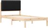vidaXL Bettgestell mit gepolstertem Kopfteil Schwarz 75 x 190 cm 877881 Bild 4