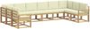 vidaXL Outdoor-Sofagarnitur mit Kissen 10 pcs Weiß und Creme 3388289 Bild 2