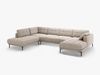 Micadoni Panorama Ecksofa Bemy 7-Sitzer Links Samt Beige Bild 2