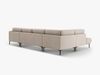 Micadoni Panorama Ecksofa Bemy 7-Sitzer Links Samt Beige Bild 3