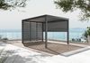 LINO Lamellenpavillon 300x300 Aluminium Lamellen, Pavillon Grau pulverbesch, Lamellen verstellbar Bild 2
