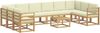 vidaXL Outdoor-Sofagarnitur mit Kissen 11 pcs Weiß und Creme 3388309 Bild 2