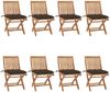 vidaXL Klappbare Gartenstühle mit Kissen 8 Stk. Massivholz Teak 3072884 Bild 1