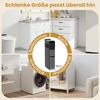 Schmaler Badezimmerschrank mit 2 Schubladen & Taschentuchbox Platzsparender Badschrank Schwarz Bild 5