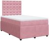 vidaXL Boxspringbett mit Matratze Rosa 120x200 cm Samt 3294627 Bild 3