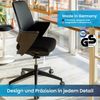 Ergotopia WellBack Bürostuhl Schwarz-Blau - Ergonomisch mit Lordosenstütze & Synchronmechanik Bild 2