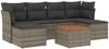 vidaXL 7-tlg. Garten-Sofagarnitur mit Kissen Grau Poly Rattan 3223771 Bild 2