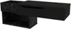 Vente-unique - DAREKA Konsole Holz, Platte Schwarz - B 29,6 cm x H 33,2 cm x L 90 cm Bild 3