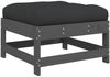 vidaXL Gartenhocker mit Kissen 2 Stk. Grau Massivholz Kiefer 825585 Bild 4