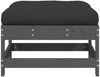 vidaXL Gartenhocker mit Kissen 2 Stk. Grau Massivholz Kiefer 825585 Bild 5