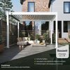 Weide 'Classic' Pergola, freistehend, Aluminium / Stahl weiß, 360 x 300 x 255 cm Bild 5