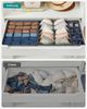 SONGMICS Unterwäsche-Organizer 8er Set, Schubladen-Organizer faltbar, Ordnungssystem Kleiderschrank, Aufbewahrungsbox Schrank, Stoffboxen Aufbewahrung, für BHs Socken Krawatten, Grau RUSDE08GY Bild 3