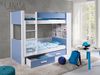 Etagenbett Lopoko 90, Weiß + Blau, links ausgerichtet Bild 2