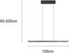 LED Pendelleuchte GRAHAM dimmbar & stufenlos höhenverstellbar, Schwarz, B: 109cm Bild 4