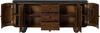 Sideboard Mango 200x40x80 dunkelbraun lackiert / Marmor schwarz FLORENZ #222 Bild 3