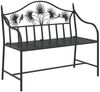 vidaXL Gartenbank Schwarz 104 x 52,5 x 89 cm Stahl 42008115 Bild 2