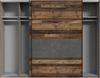 FORTE Clif Kleiderschrank, Holzwerkstoff, Braun/Grau, 269,9 x 210,5 x 61,2 cm Bild 2